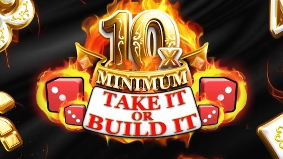 Interface do jogo 10x Minimum Take It or Build It em destaque